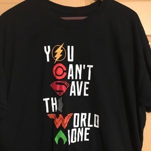 DC Comics Justice League Movie Logos T Shirt